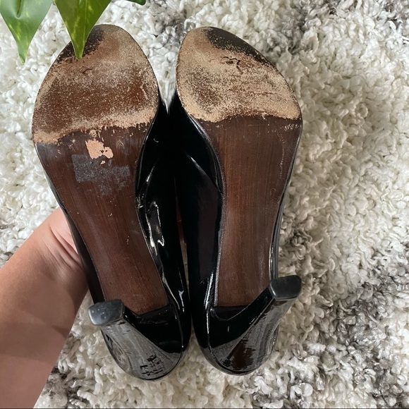 Stuart Weitzman Black Patent Shoes Heels Pumps size 9 - Picture 13 of 14